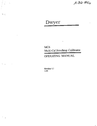 Thumbnail of document Manual - MC6 Multi-Cal Benchtop Calibrator